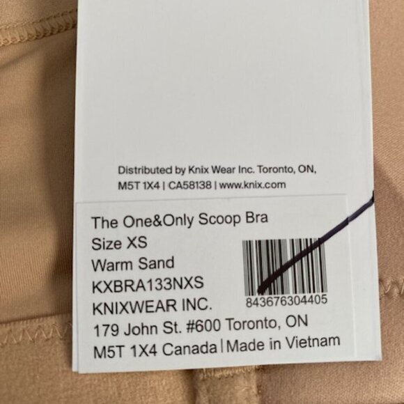 NWT KNIX One & Only Scoop Bra Warm Sand/Tan Size XS - Picture 7 of 7